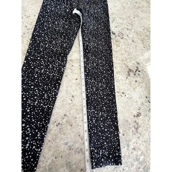 Noli Size S Black Reflective Speckled Print Leggings High Rise - Picture 4 of 6
